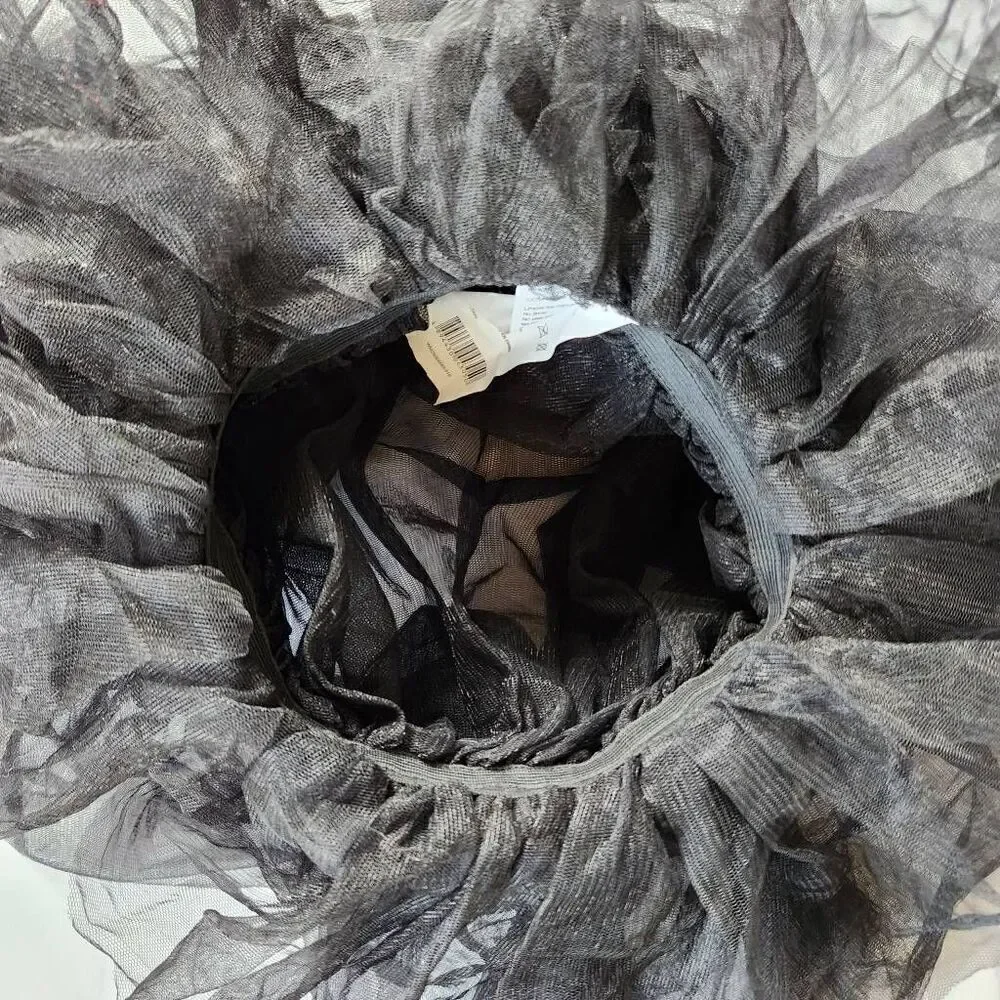 Little girls youth extra small  small black tulle ballerina tutu mini skirt XS-S